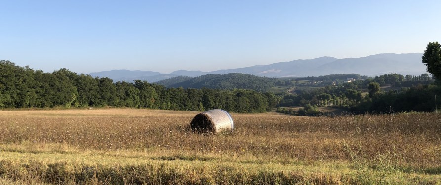 covoni di fieno e turismo lento